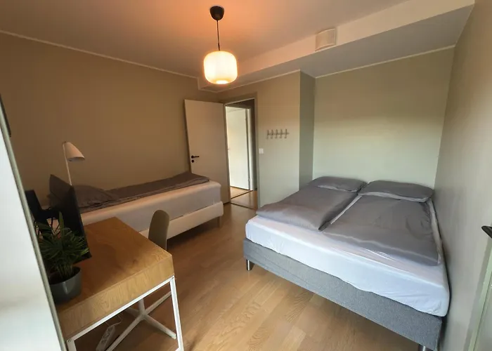 Large Luxurious With Private Terrace And Parking 아파트 베르겐